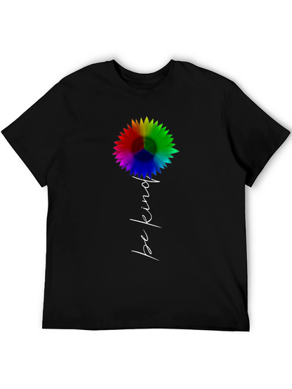 Camiseta Negra Girasol Sé Amable