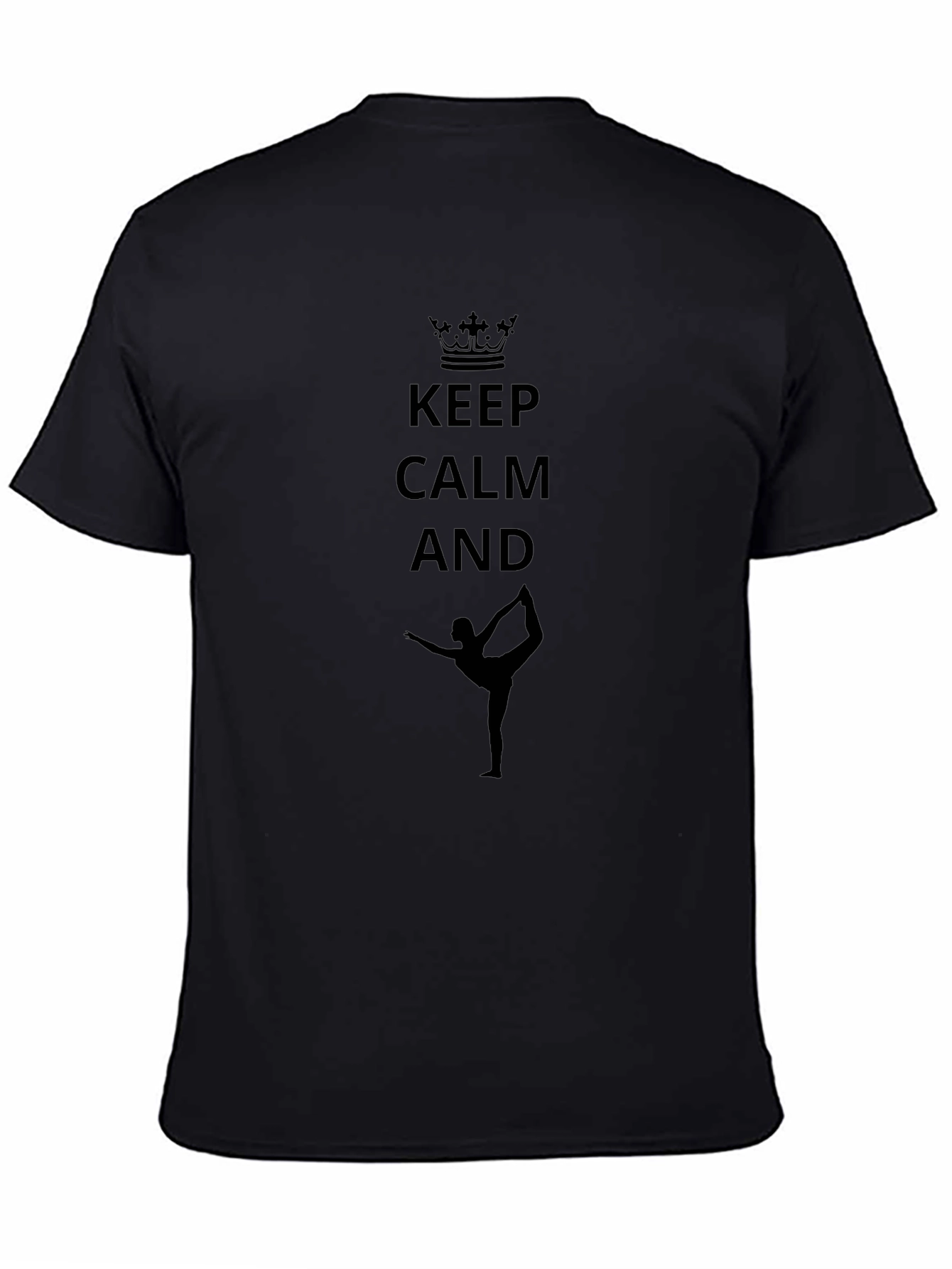 Camiseta Negra: Keep Calm And Yoga