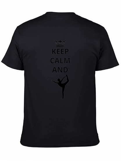 Camiseta Negra: Keep Calm And Yoga