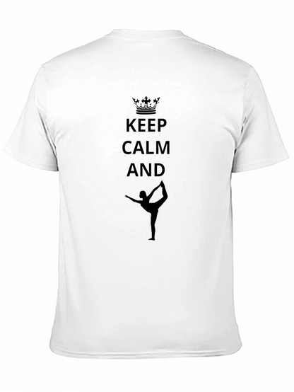 Camiseta Negra: Keep Calm And Yoga