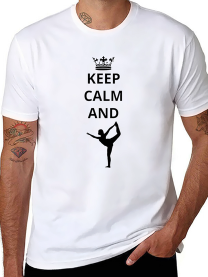 Camiseta Negra: Keep Calm And Yoga