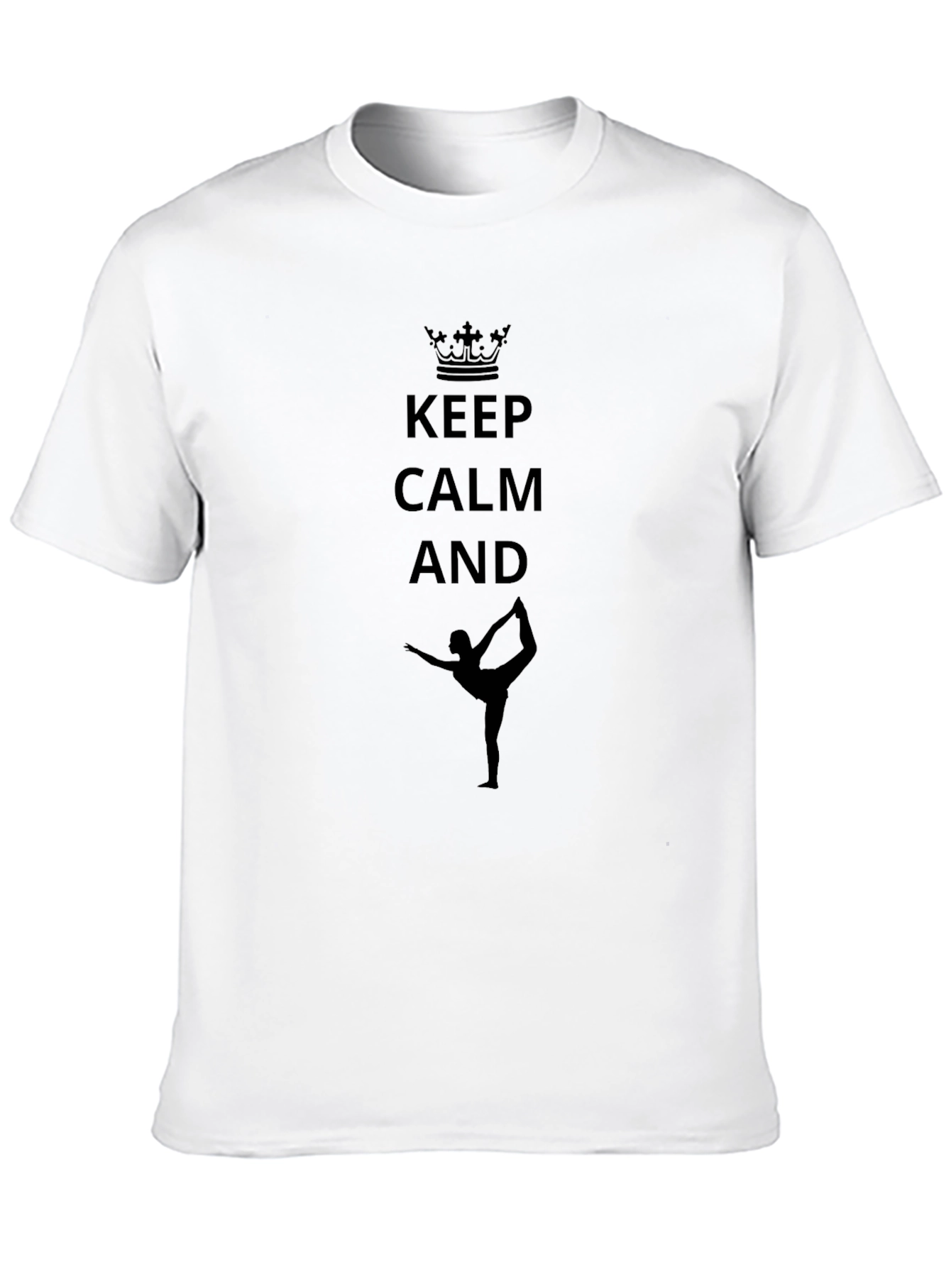 Camiseta Negra: Keep Calm And Yoga