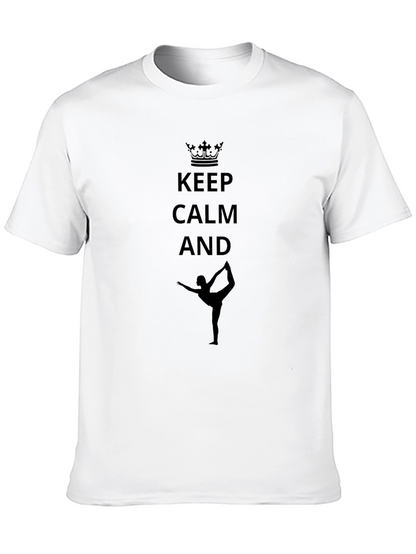 Camiseta Negra: Keep Calm And Yoga