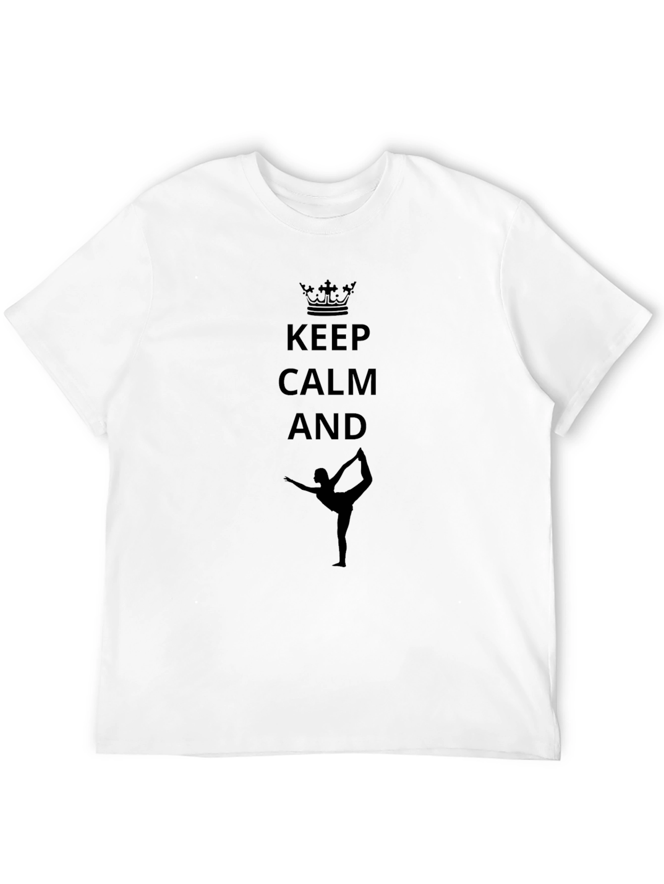 Camiseta Negra: Keep Calm And Yoga