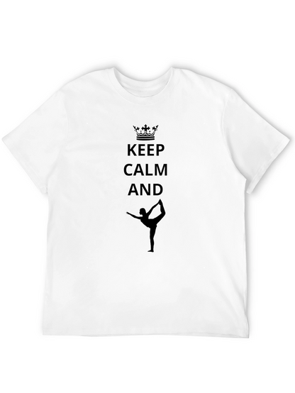 Camiseta Negra: Keep Calm And Yoga