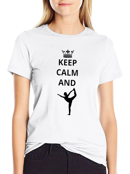 Camiseta Negra: Keep Calm And Yoga