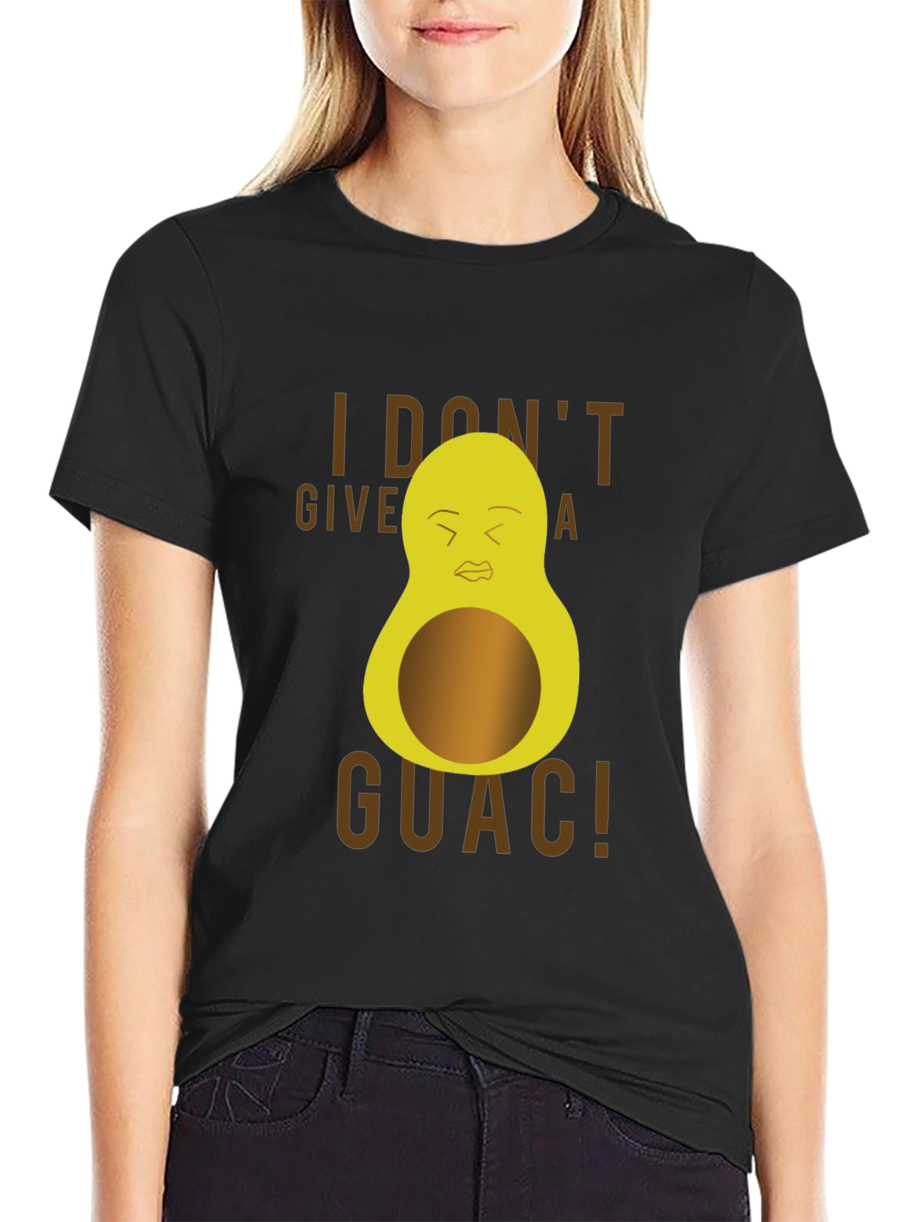 Camiseta Negra con Diseño de Aguacate Guacamole