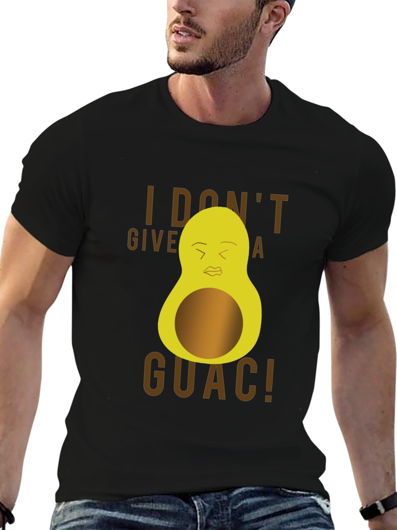 Camiseta Negra con Diseño de Aguacate Guacamole