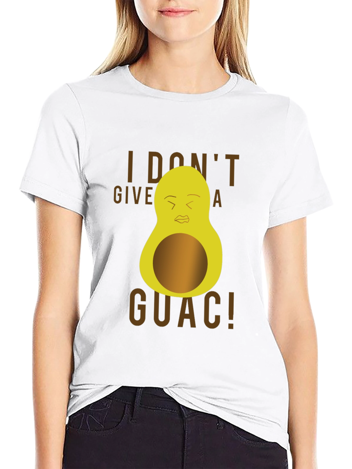 Camiseta Negra con Diseño de Aguacate Guacamole