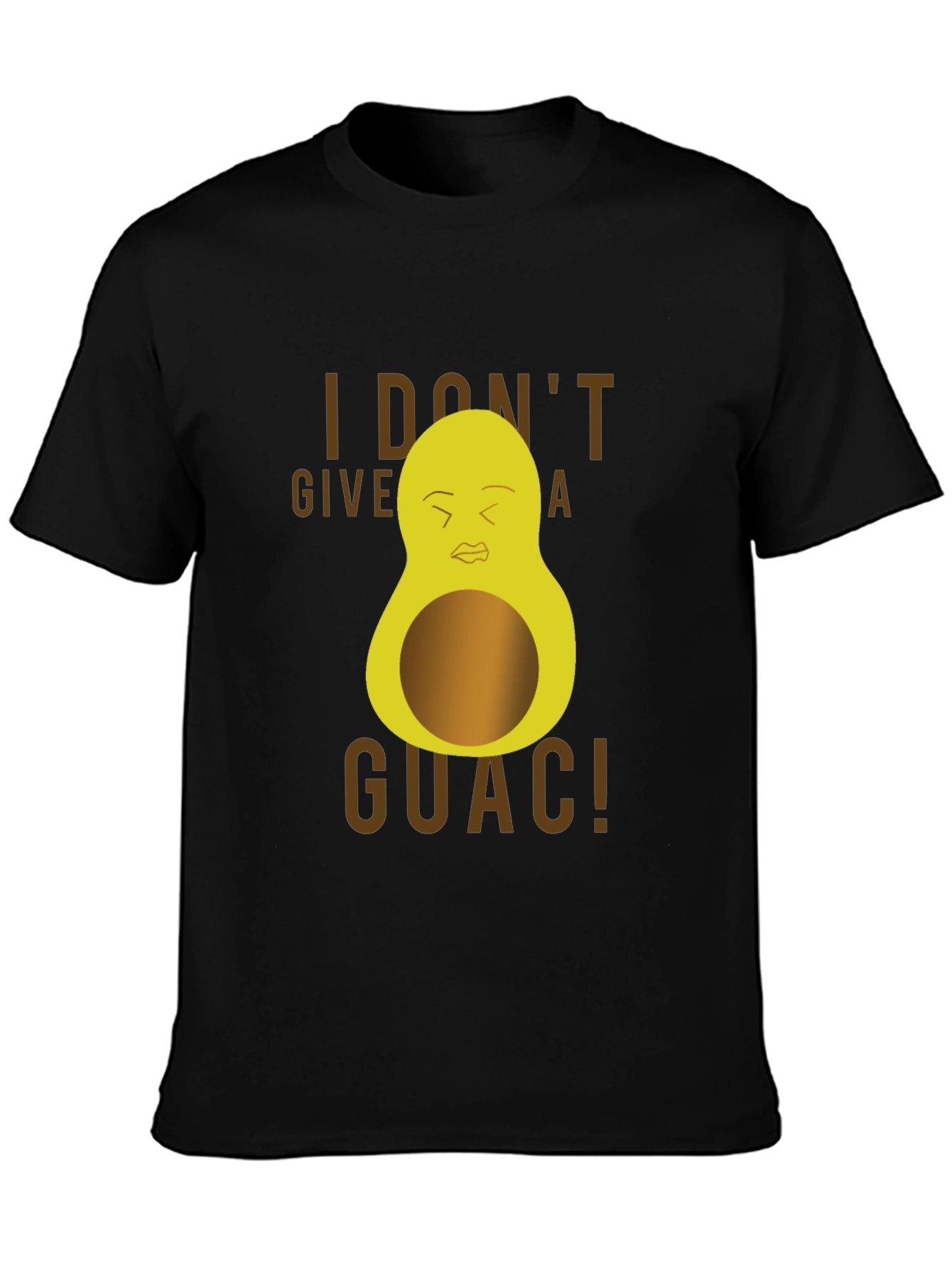 Camiseta Negra con Diseño de Aguacate Guacamole