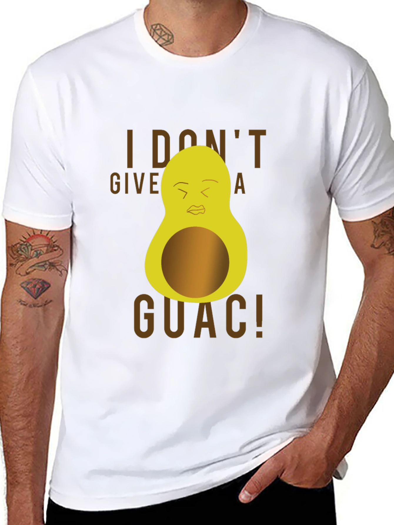 Camiseta Negra con Diseño de Aguacate Guacamole