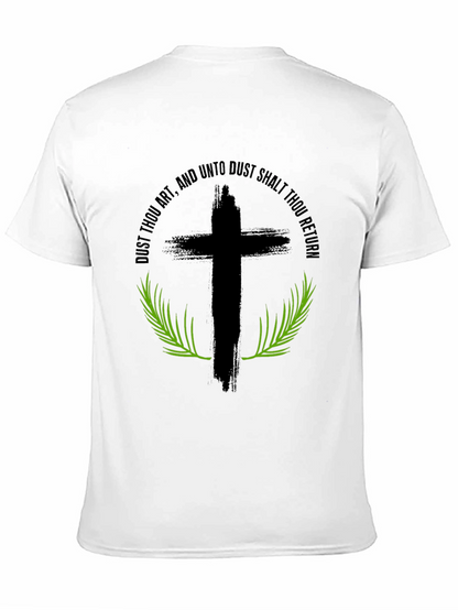 Camiseta Negra: Cruz y Versículo Bíblico