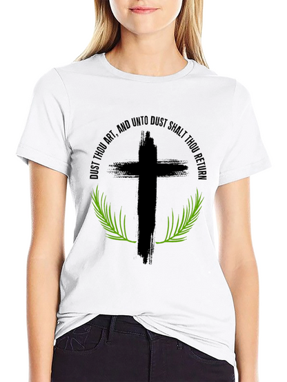 Camiseta Negra: Cruz y Versículo Bíblico