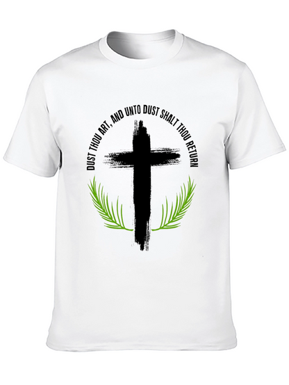 Camiseta Negra: Cruz y Versículo Bíblico