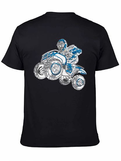 Camiseta Negra con Diseño de Motocicleta Cuatrimoto