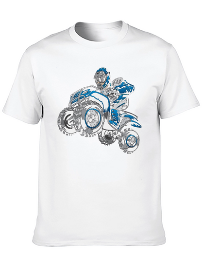 Camiseta Negra con Diseño de Motocicleta Cuatrimoto