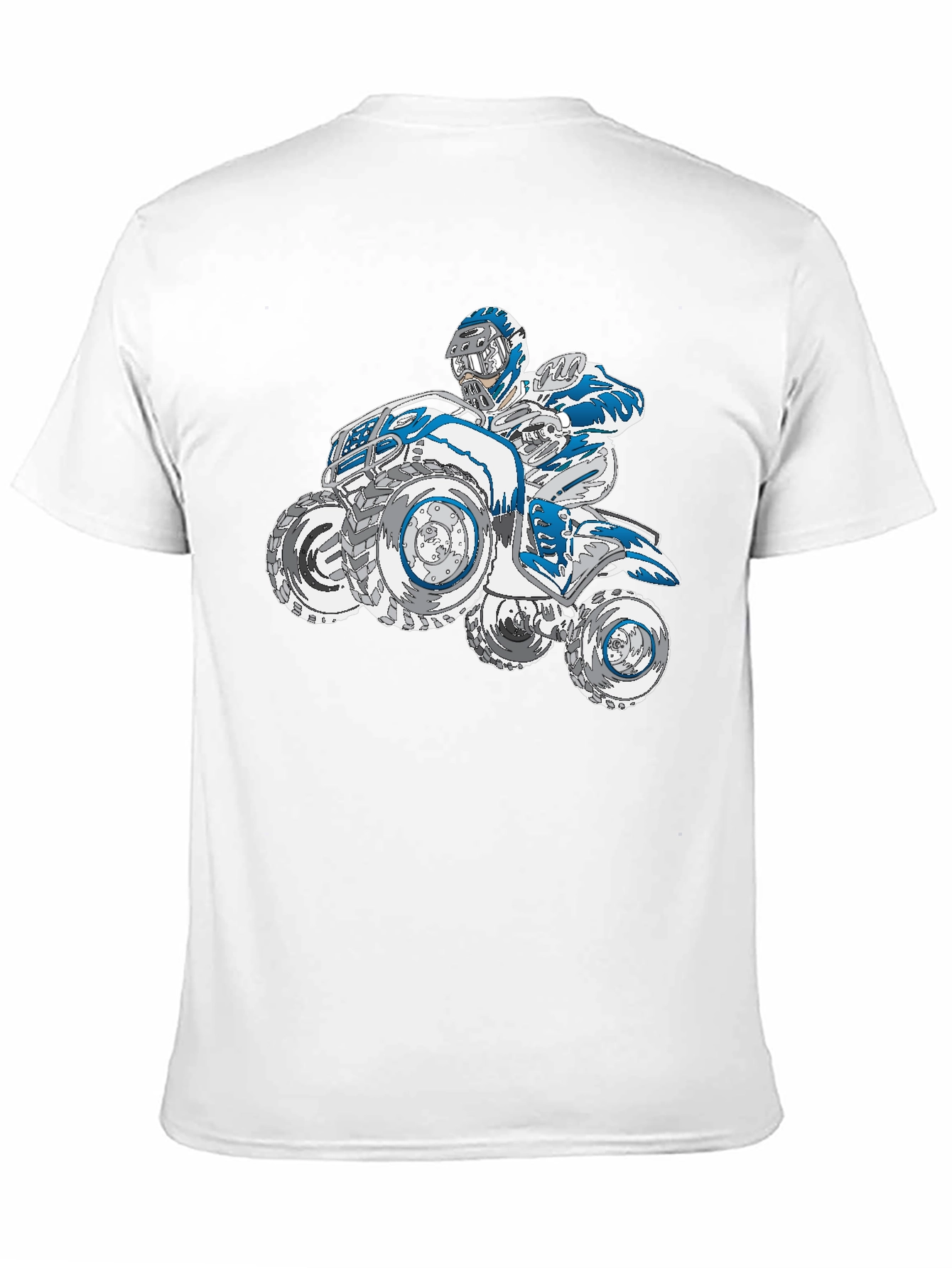 Camiseta Negra con Diseño de Motocicleta Cuatrimoto