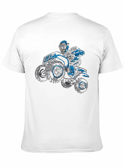 Camiseta Negra con Diseño de Motocicleta Cuatrimoto