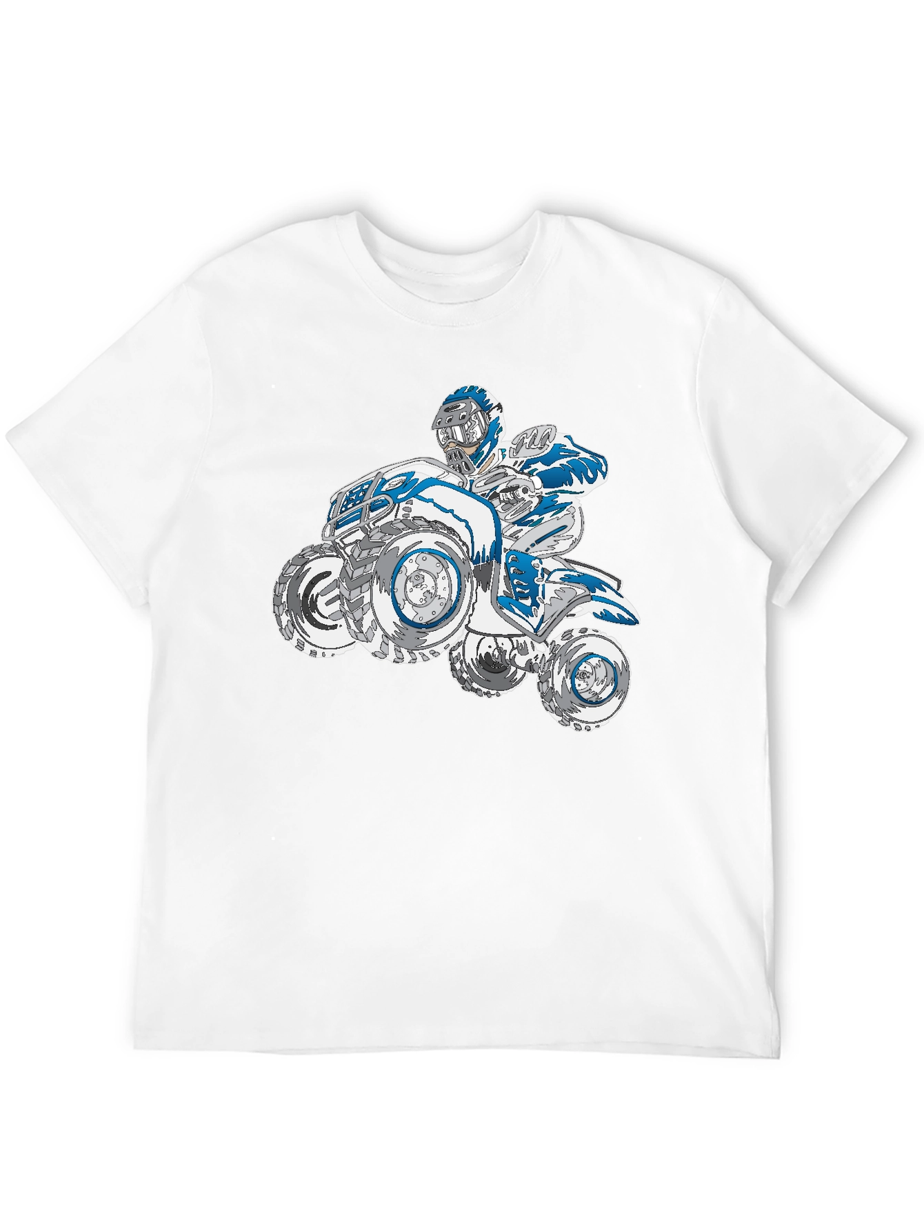 Camiseta Negra con Diseño de Motocicleta Cuatrimoto