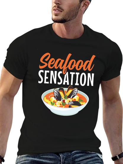 Camiseta Negra Seafood Sensation