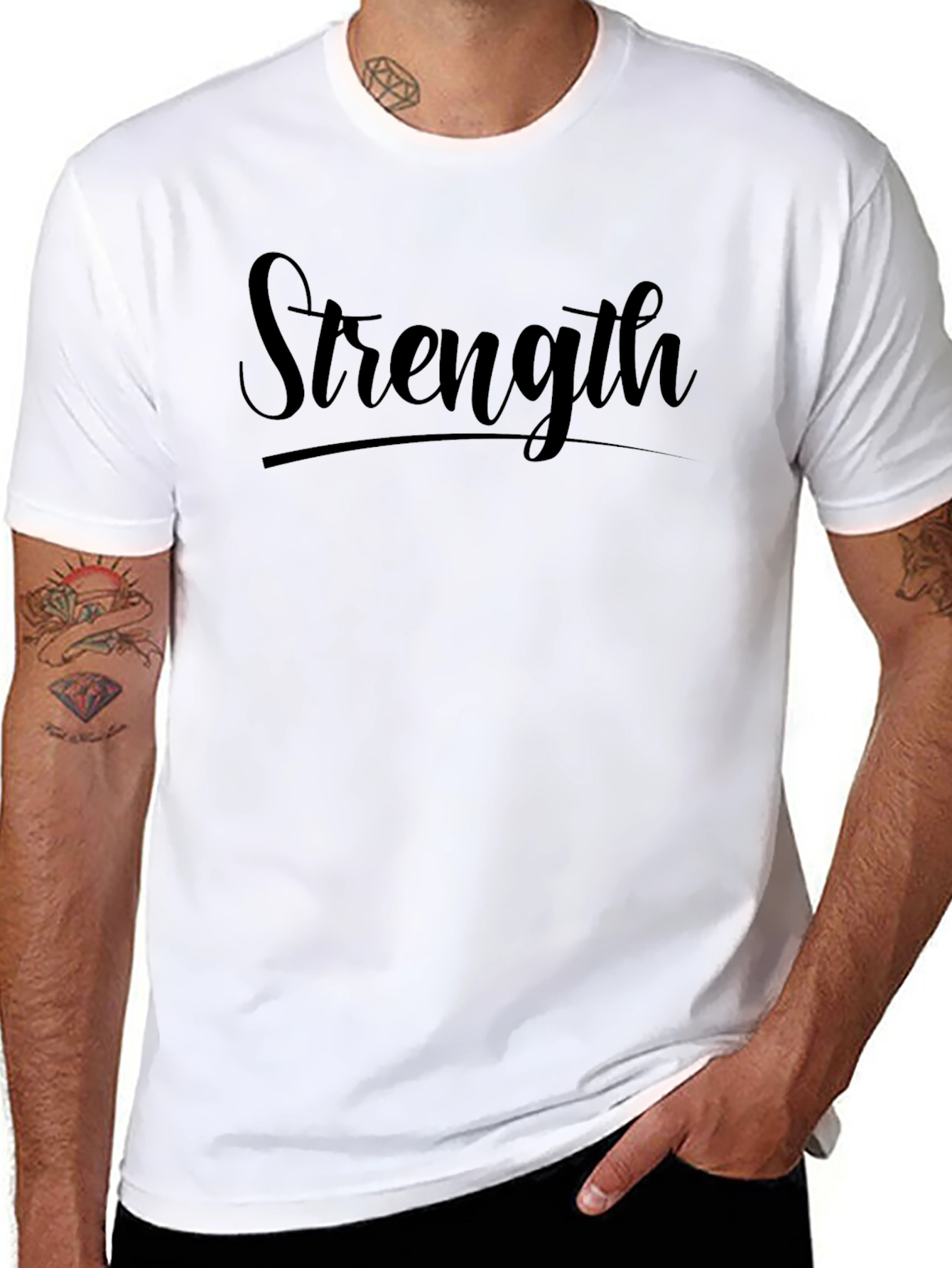 Camiseta Negra Strength para Hombre