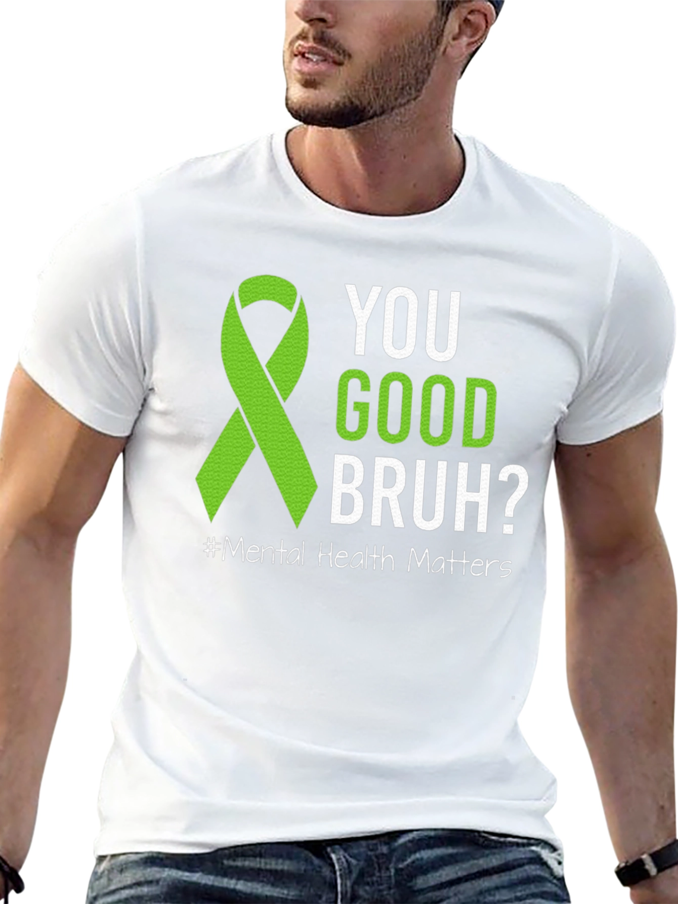 Camiseta ¿Estás bien hermano? Con cinta de salud mental