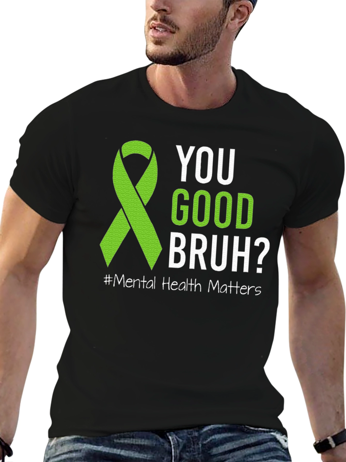 Camiseta ¿Estás bien hermano? Con cinta de salud mental