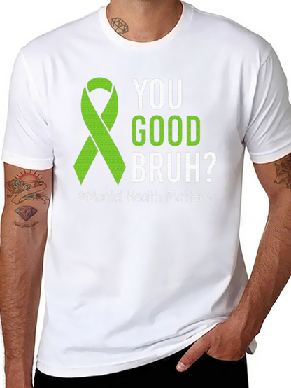 Camiseta ¿Estás bien hermano? Con cinta de salud mental