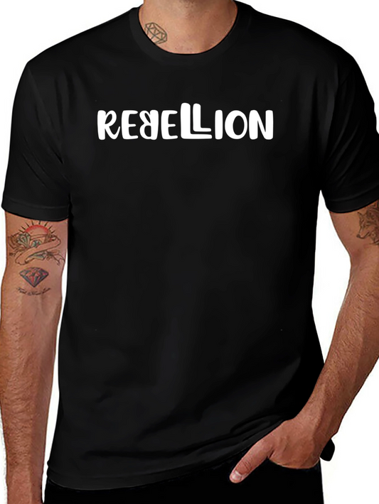 Camiseta Negra Rebellion para Hombre