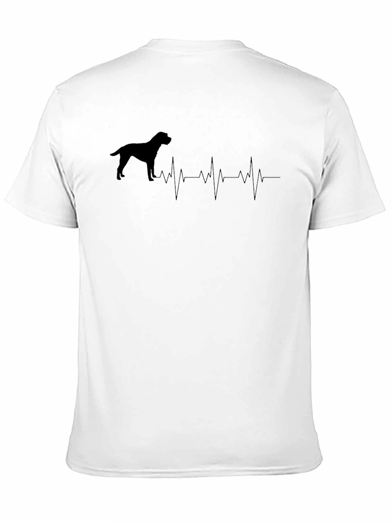 Camiseta Negra con Diseño de Latido Canino
