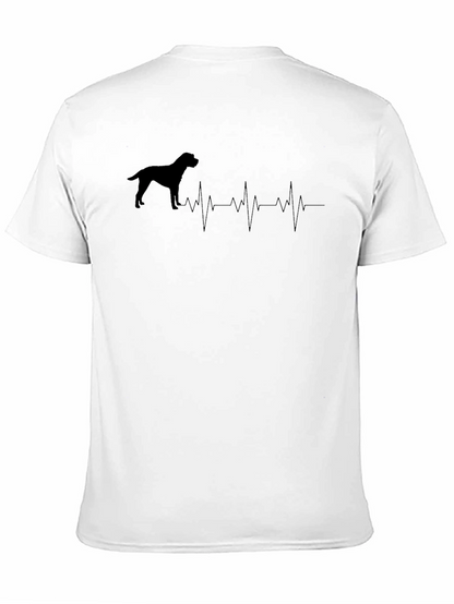 Camiseta Negra con Diseño de Latido Canino