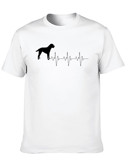 Camiseta Negra con Diseño de Latido Canino