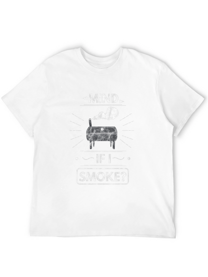 Camiseta Negra Mind if I Smoke? Parrilla