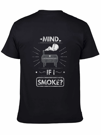 Camiseta Negra Mind if I Smoke? Parrilla