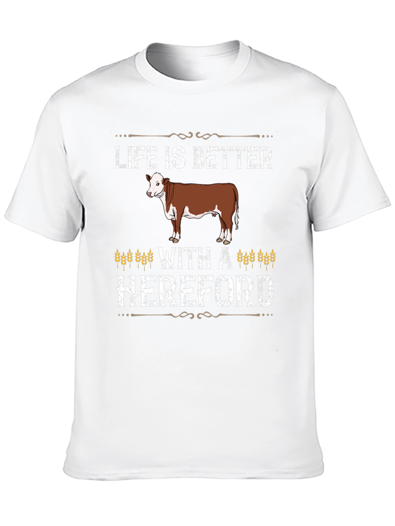Camiseta Negra Life is Better With a Hereford