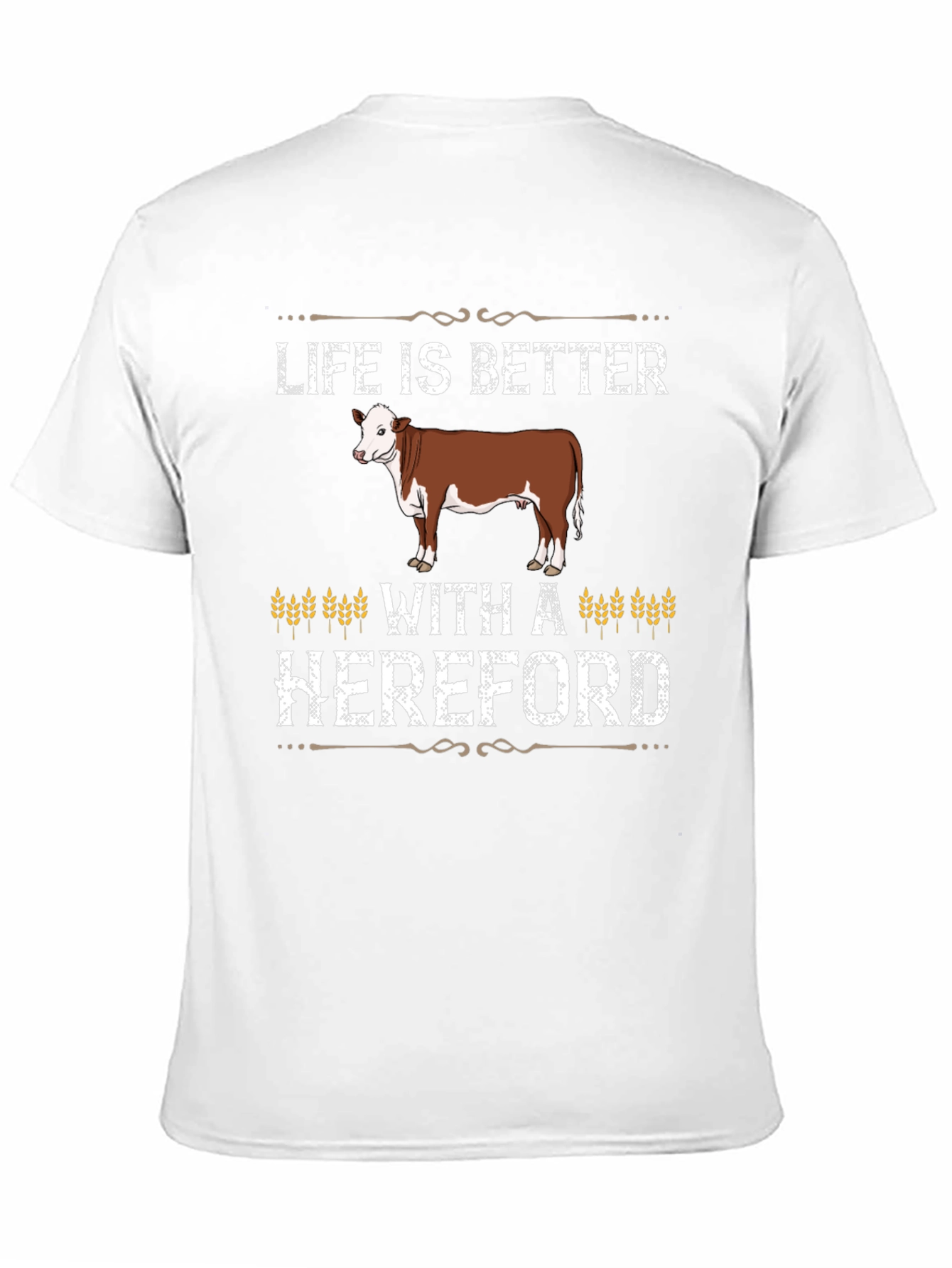 Camiseta Negra Life is Better With a Hereford