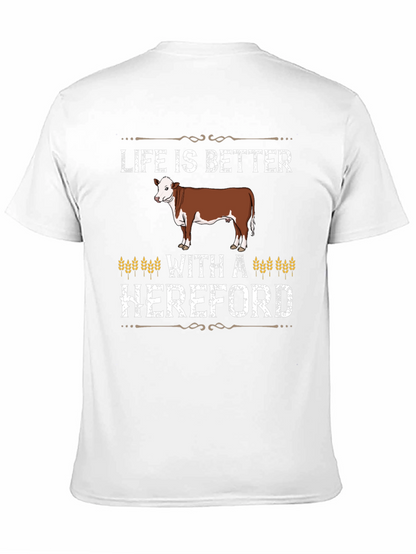 Camiseta Negra Life is Better With a Hereford
