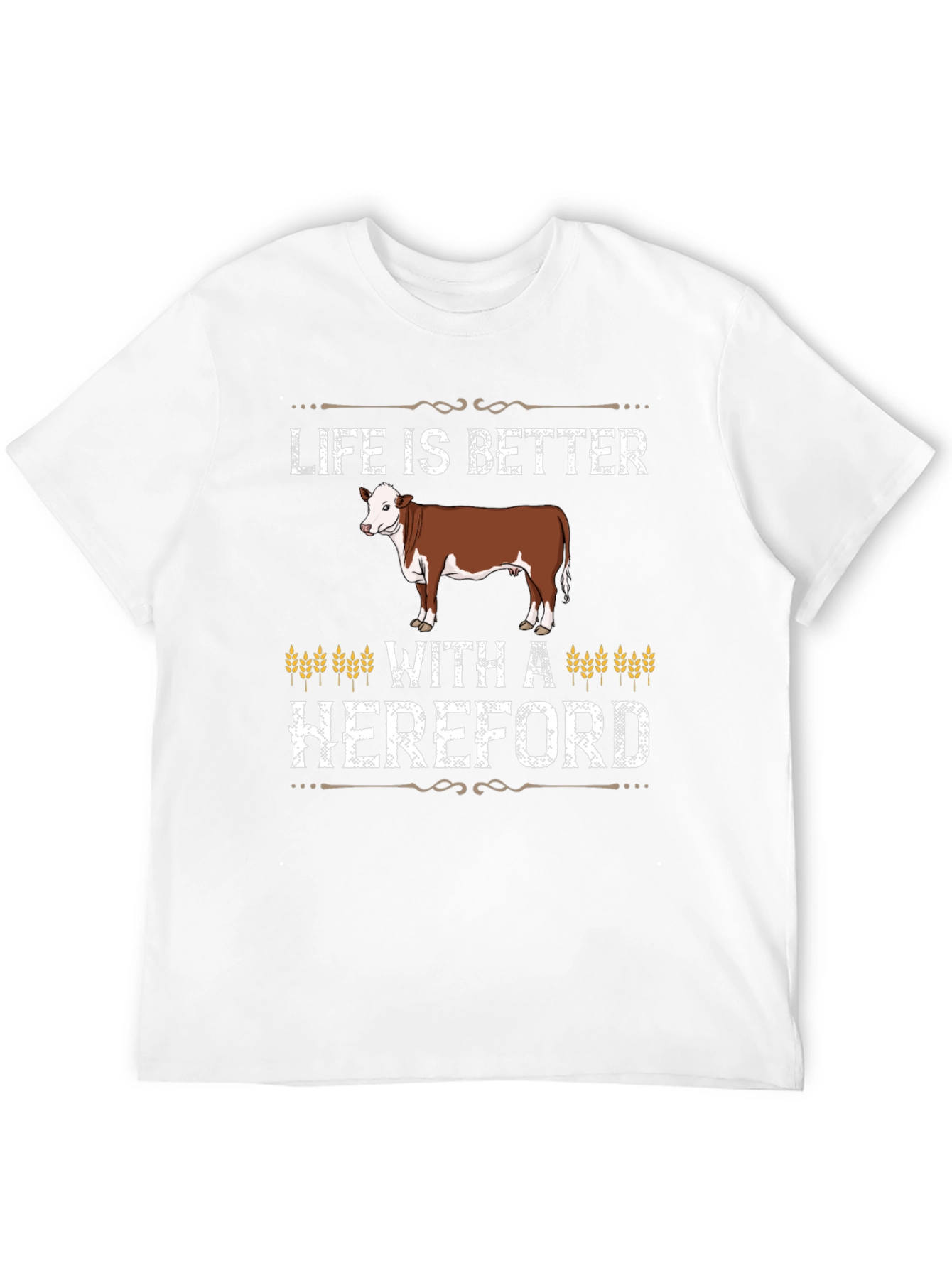 Camiseta Negra Life is Better With a Hereford