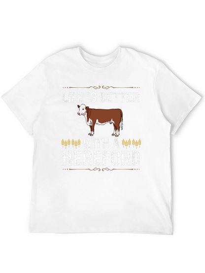 Camiseta Negra Life is Better With a Hereford