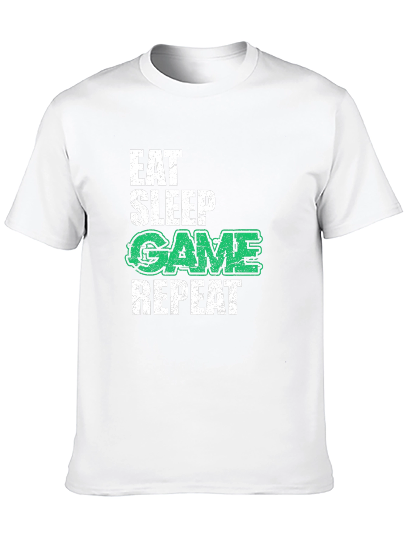 Camiseta Negra Gamer: Eat Sleep Game Repeat