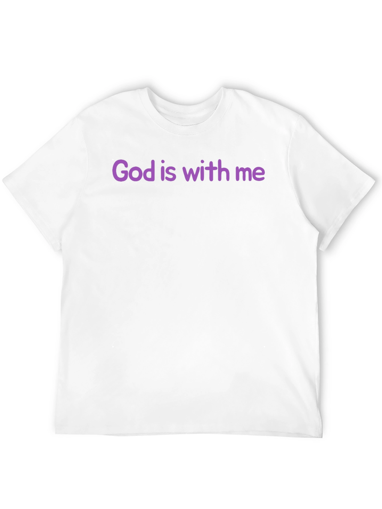 Camiseta Negra Dios está conmigo Algodón Suave