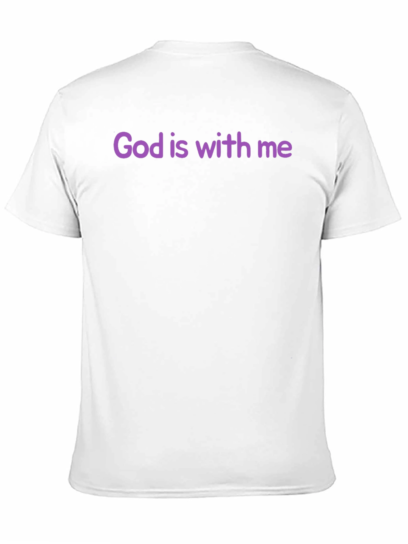 Camiseta Negra Dios está conmigo Algodón Suave