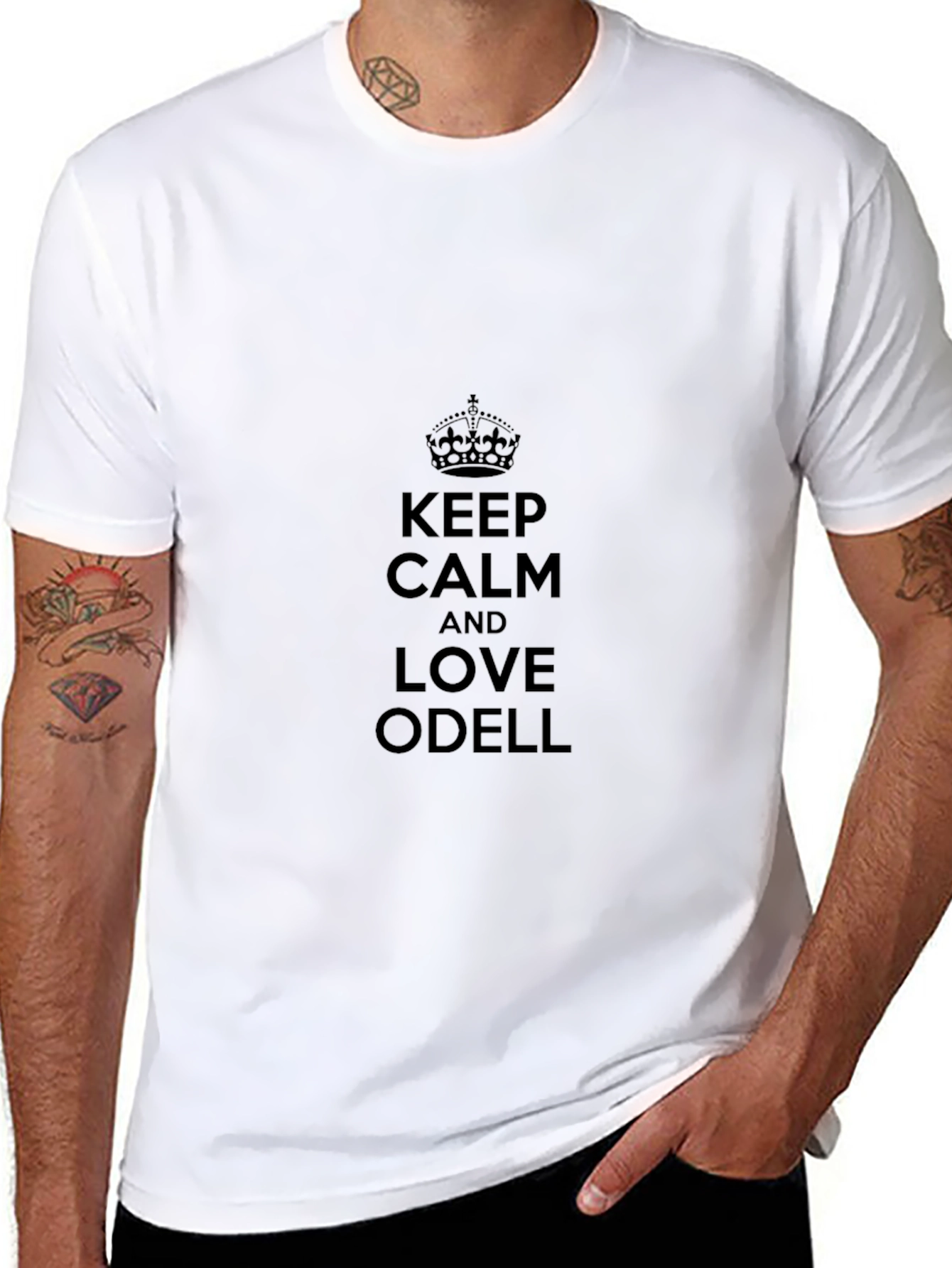 Camiseta Negra Keep Calm and Love Odell