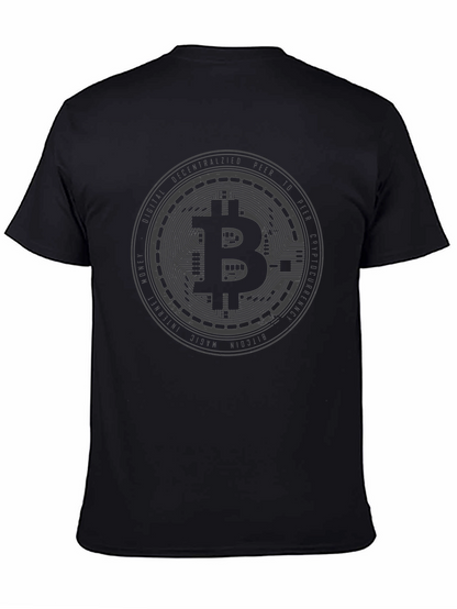 Camiseta Negra Bitcoin Crypto para Hombre