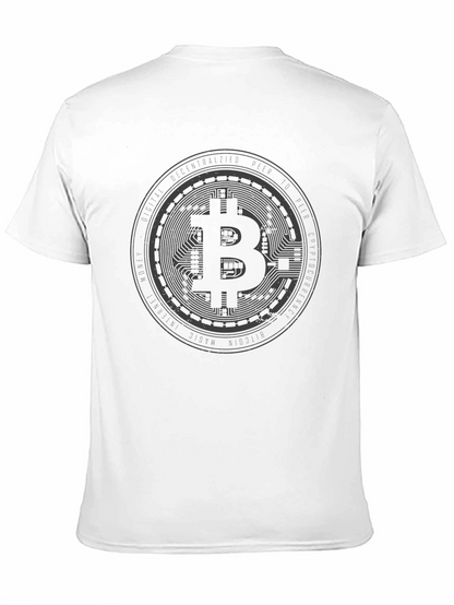 Camiseta Negra Bitcoin Crypto para Hombre