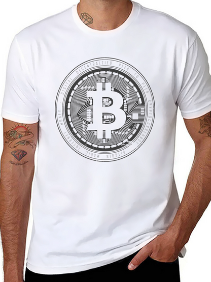 Camiseta Negra Bitcoin Crypto para Hombre