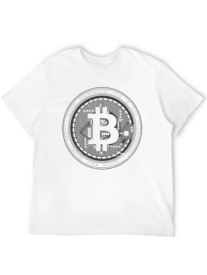 Camiseta Negra Bitcoin Crypto para Hombre