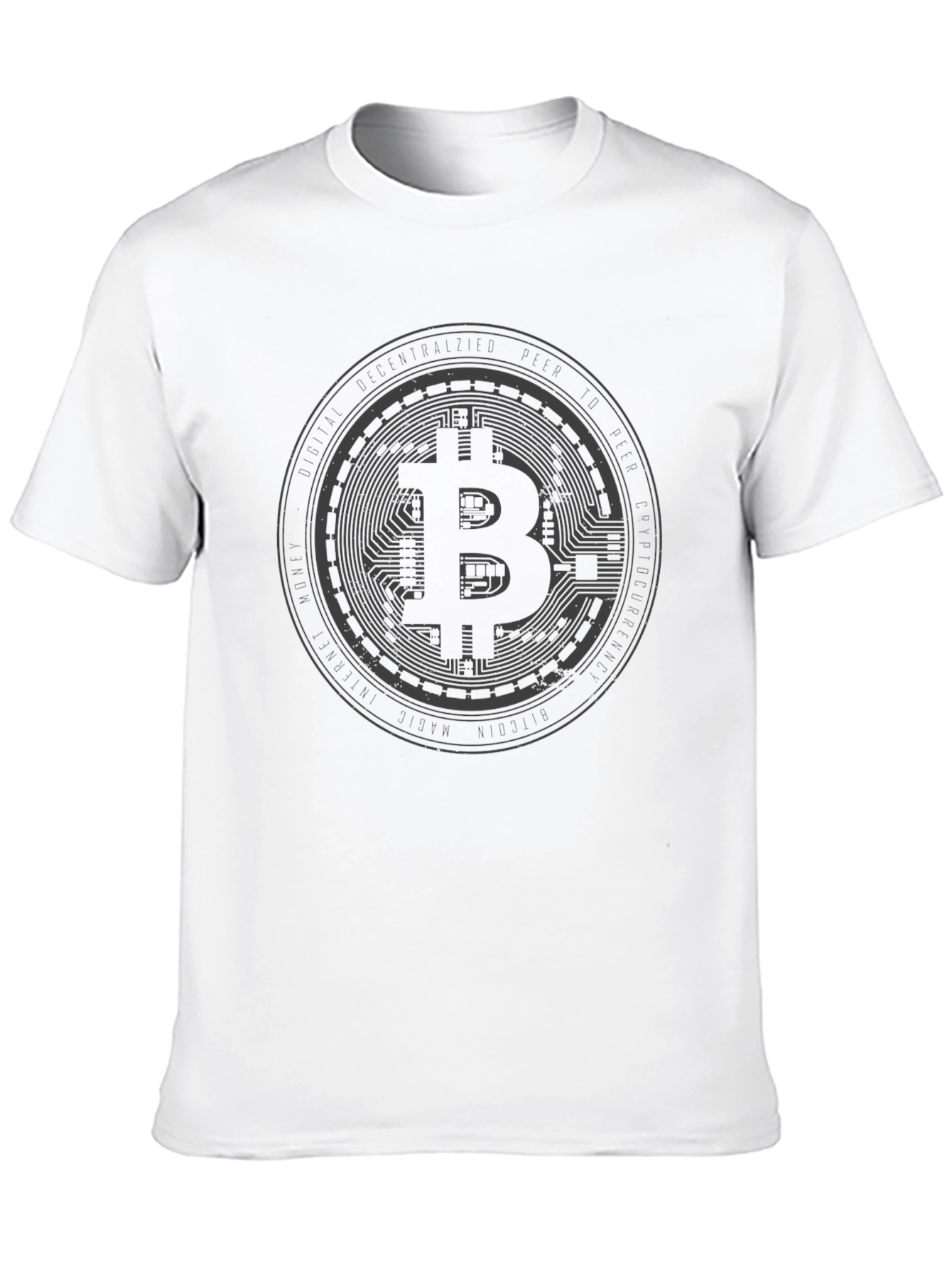 Camiseta Negra Bitcoin Crypto para Hombre