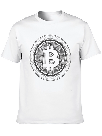 Camiseta Negra Bitcoin Crypto para Hombre