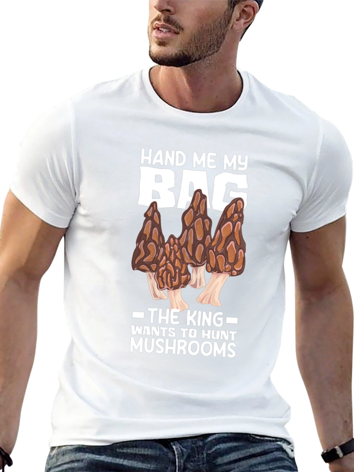 Camiseta Negra: El Rey Caza Setas